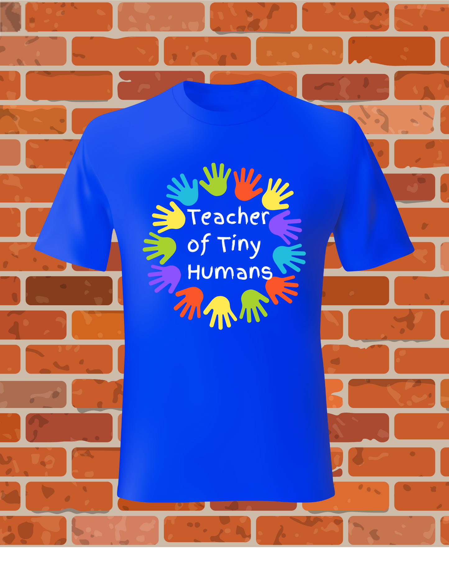 Teacher of Tiny Humans Short Sleeve BLUE T-Shirt