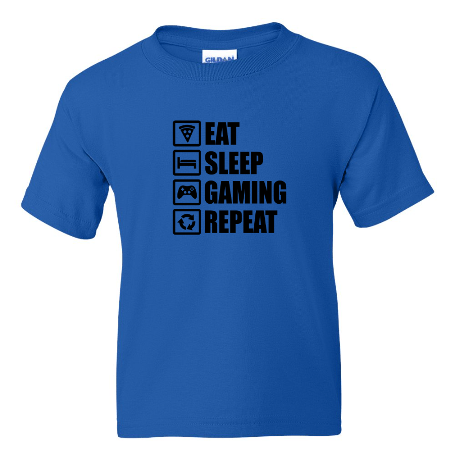 Eat Sleep Gaming Repeat - Youth Gamer T-Shirt