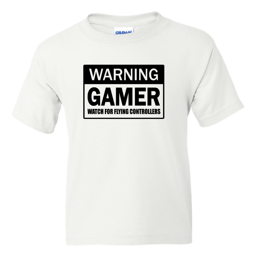 Warning Gamer - Youth Gamer T-Shirt