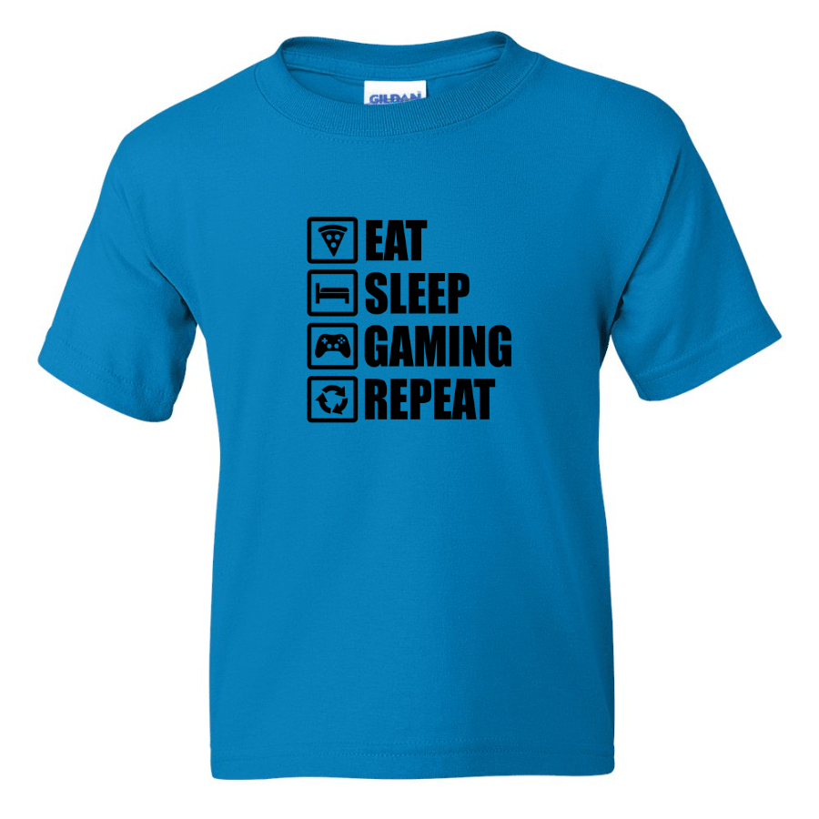 Eat Sleep Gaming Repeat - Youth Gamer T-Shirt