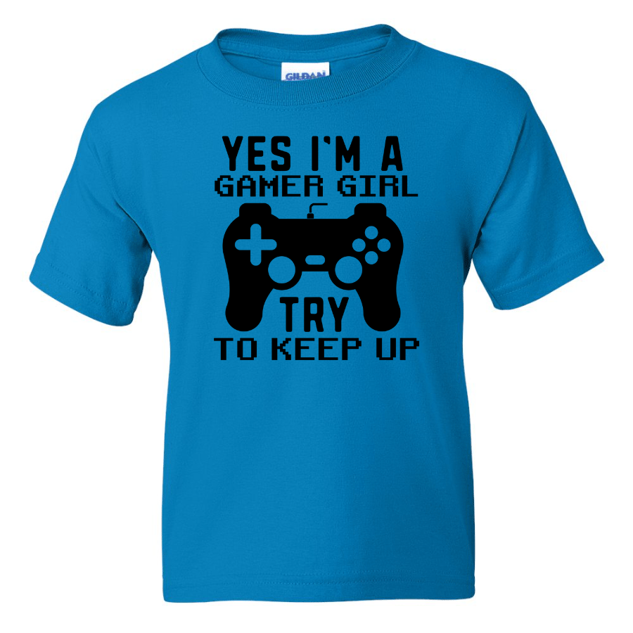 Yes I'm A Gamer Girl - Youth Gamer T-Shirt