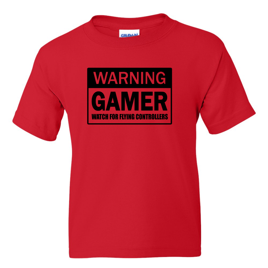 Warning Gamer - Youth Gamer T-Shirt