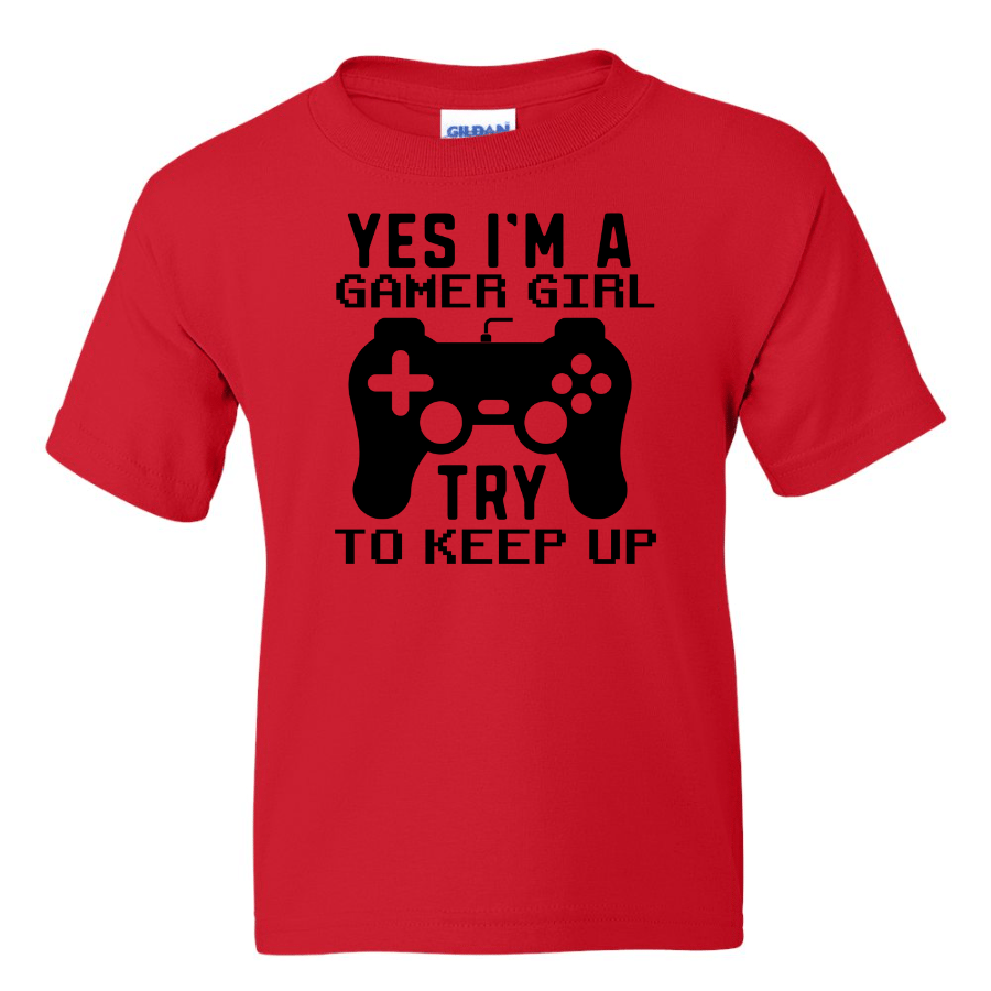 Yes I'm A Gamer Girl - Youth Gamer T-Shirt