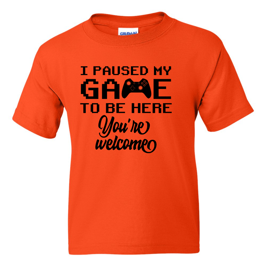 I Paused My Game - Youth Gamer T-Shirt