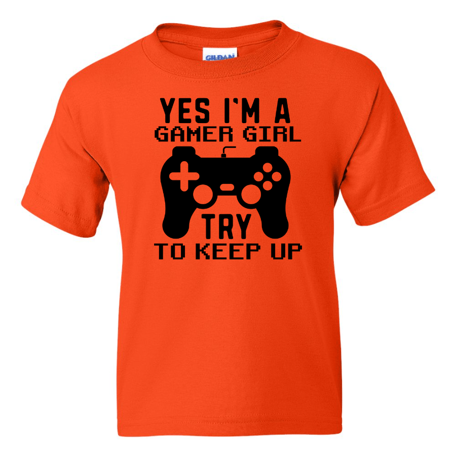 Yes I'm A Gamer Girl - Youth Gamer T-Shirt