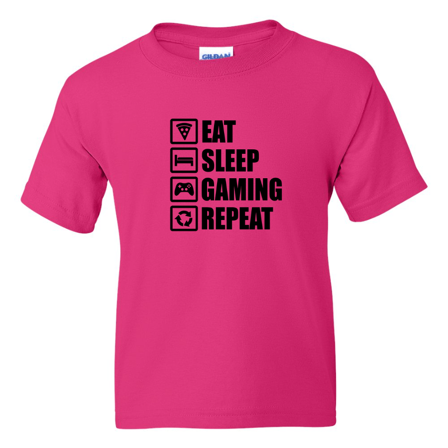 Eat Sleep Gaming Repeat - Youth Gamer T-Shirt