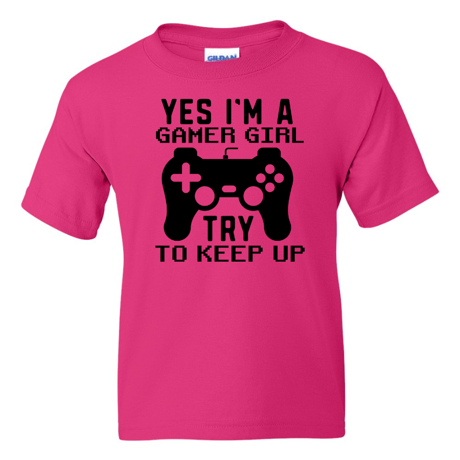 Yes I'm A Gamer Girl - Youth Gamer T-Shirt