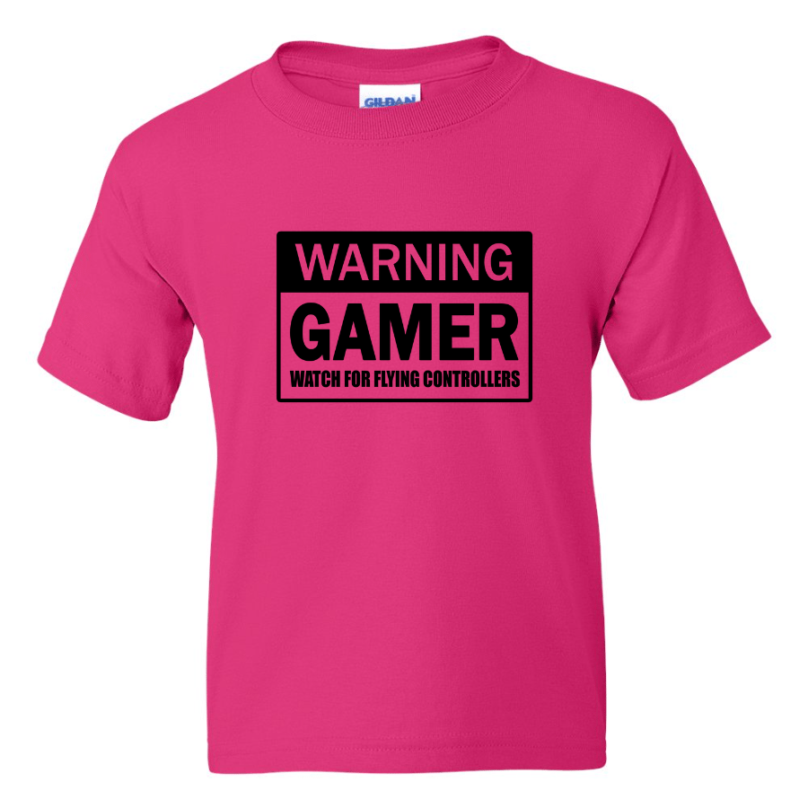 Warning Gamer - Youth Gamer T-Shirt