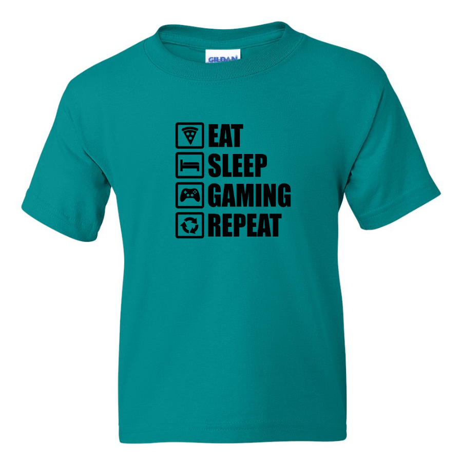 Eat Sleep Gaming Repeat - Youth Gamer T-Shirt