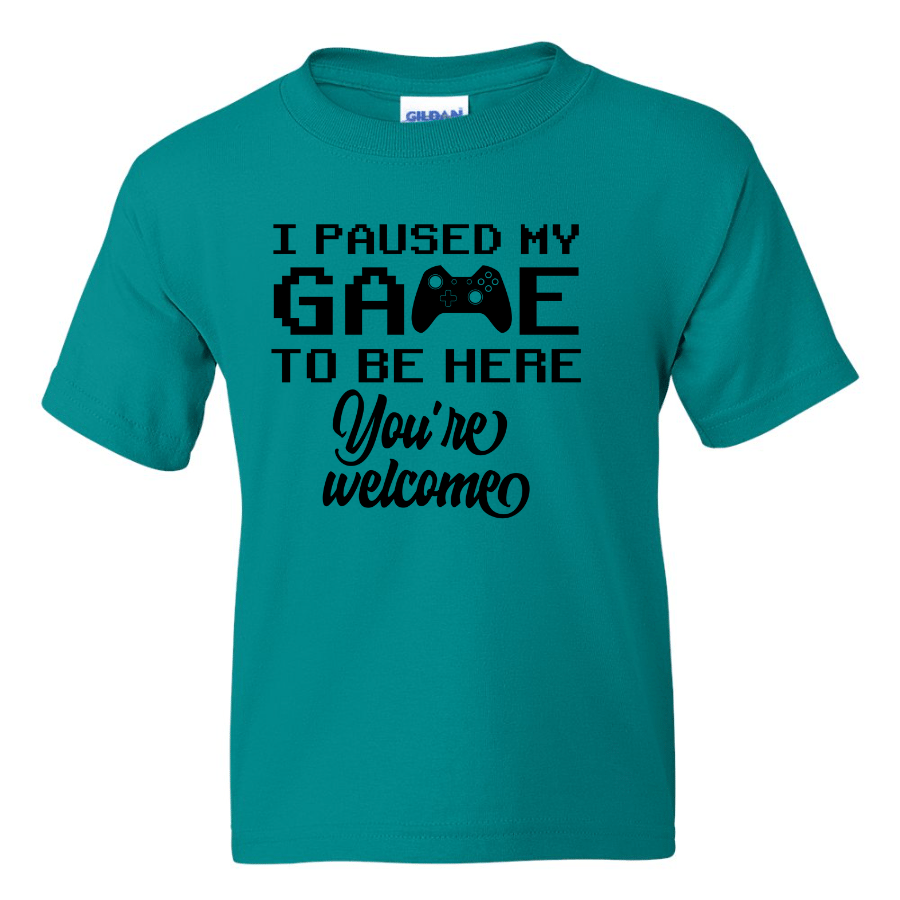I Paused My Game - Youth Gamer T-Shirt