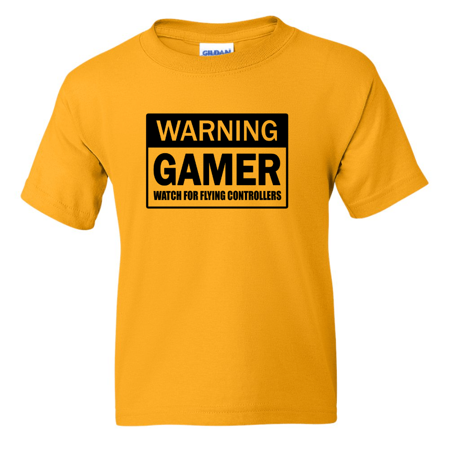 Warning Gamer - Youth Gamer T-Shirt