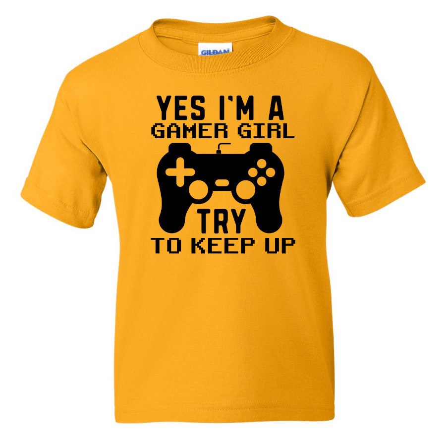 Yes I'm A Gamer Girl - Youth Gamer T-Shirt