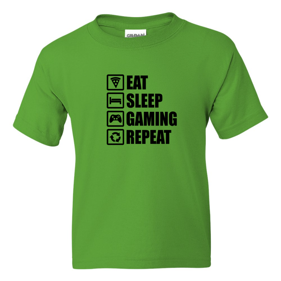 Eat Sleep Gaming Repeat - Youth Gamer T-Shirt