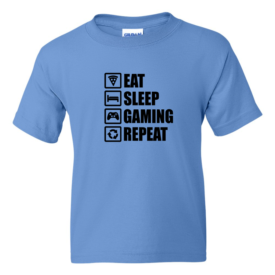 Eat Sleep Gaming Repeat - Youth Gamer T-Shirt