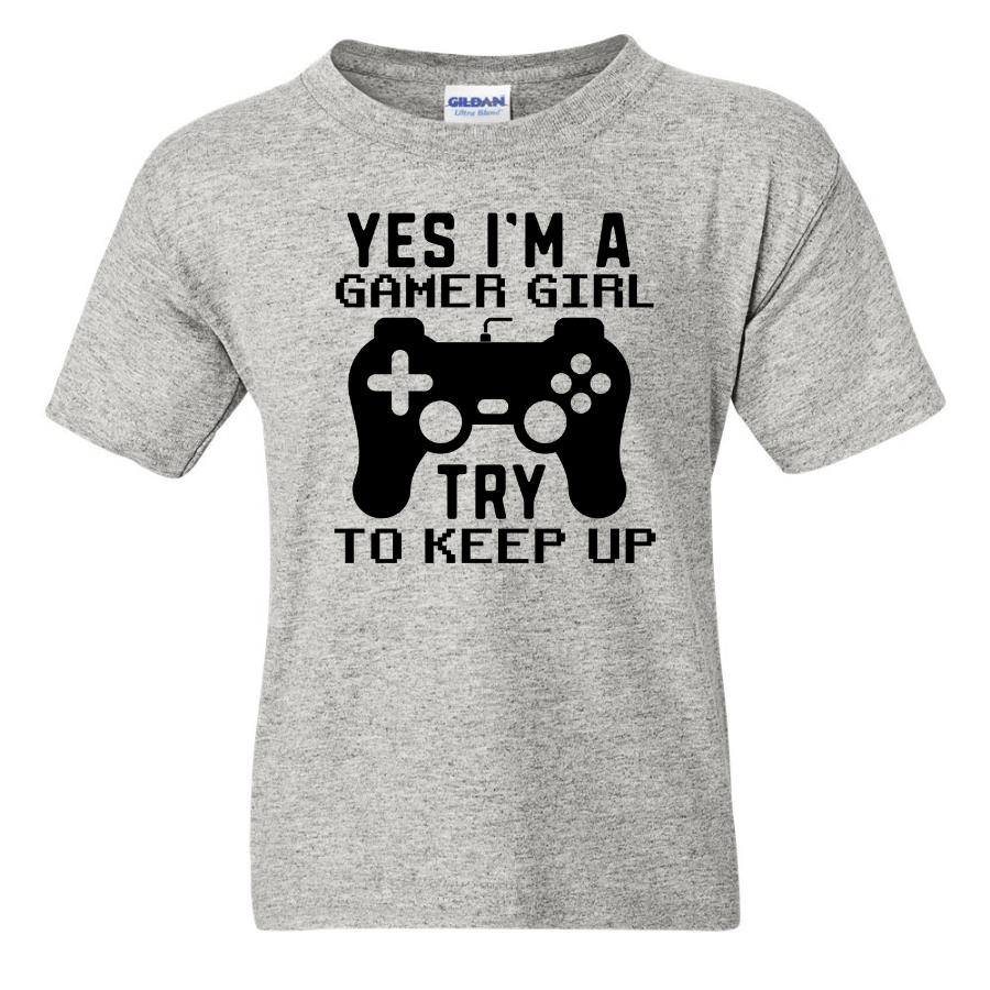 Yes I'm A Gamer Girl - Youth Gamer T-Shirt