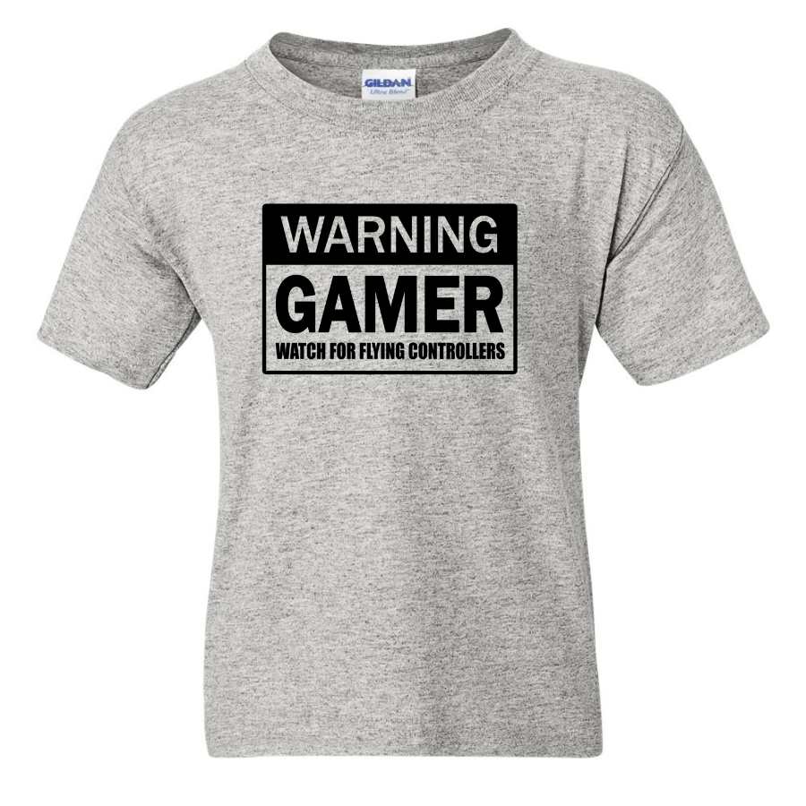 Warning Gamer - Youth Gamer T-Shirt