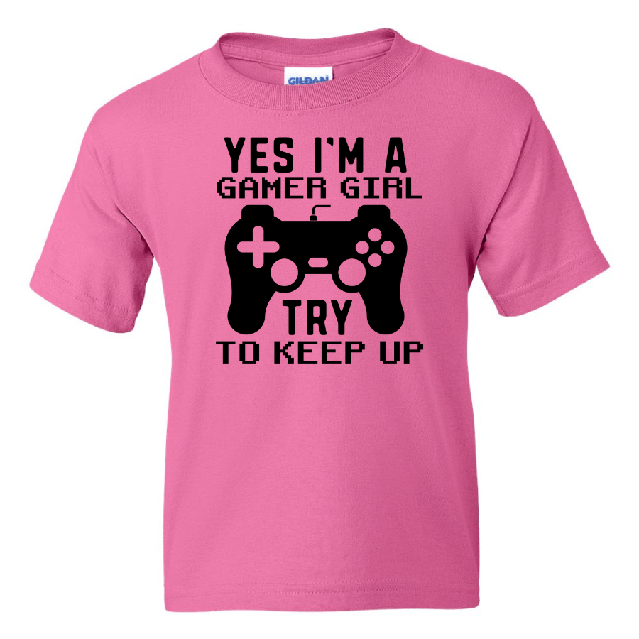 Yes I'm A Gamer Girl - Youth Gamer T-Shirt