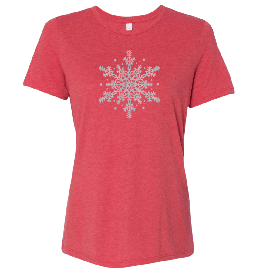 Snowflake - Metallic Silver T-Shirt or Hooded Sweatshirt