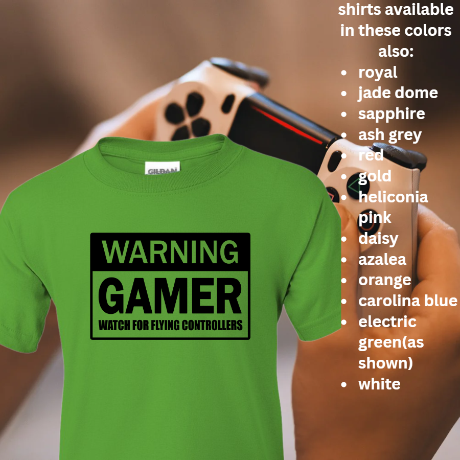 Warning Gamer - Youth Gamer T-Shirt