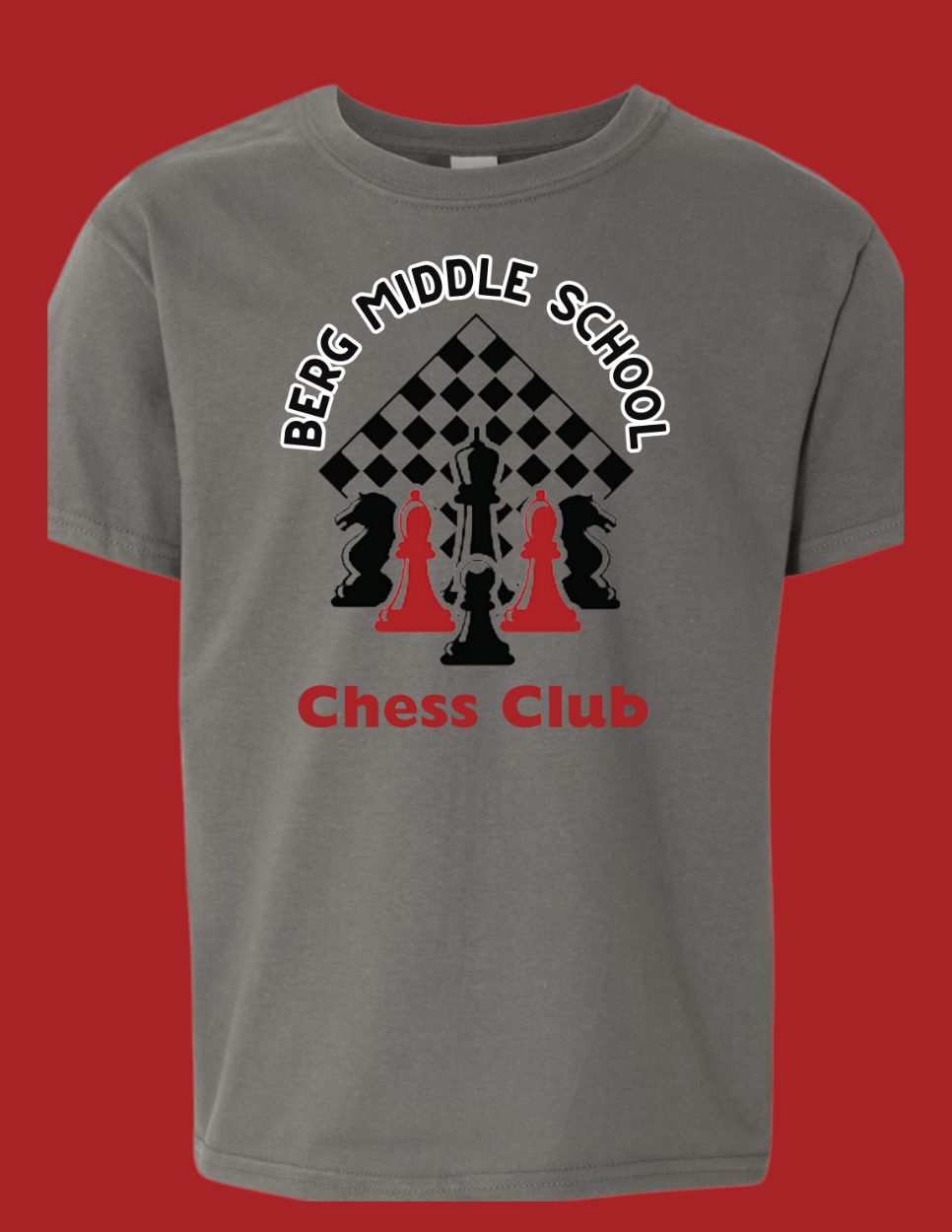 BERG MIDDLE SCHOOL - CHESS CLUB - Charcoal shirt