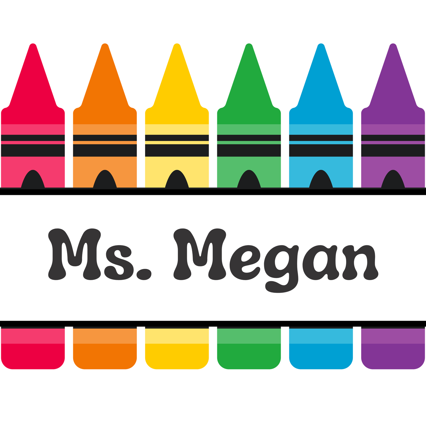 CRAYONS WITH YOUR CUSTOM NAME - Sweatshirt - choose your color & size