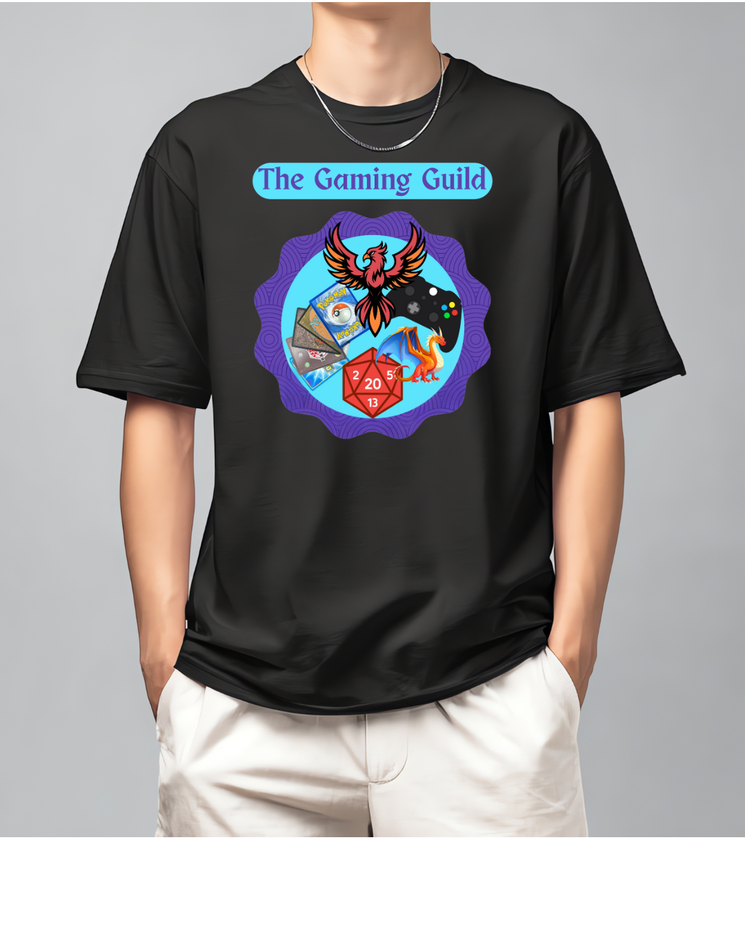 GAMING GUILD Short Sleeve BLACK  T-Shirt