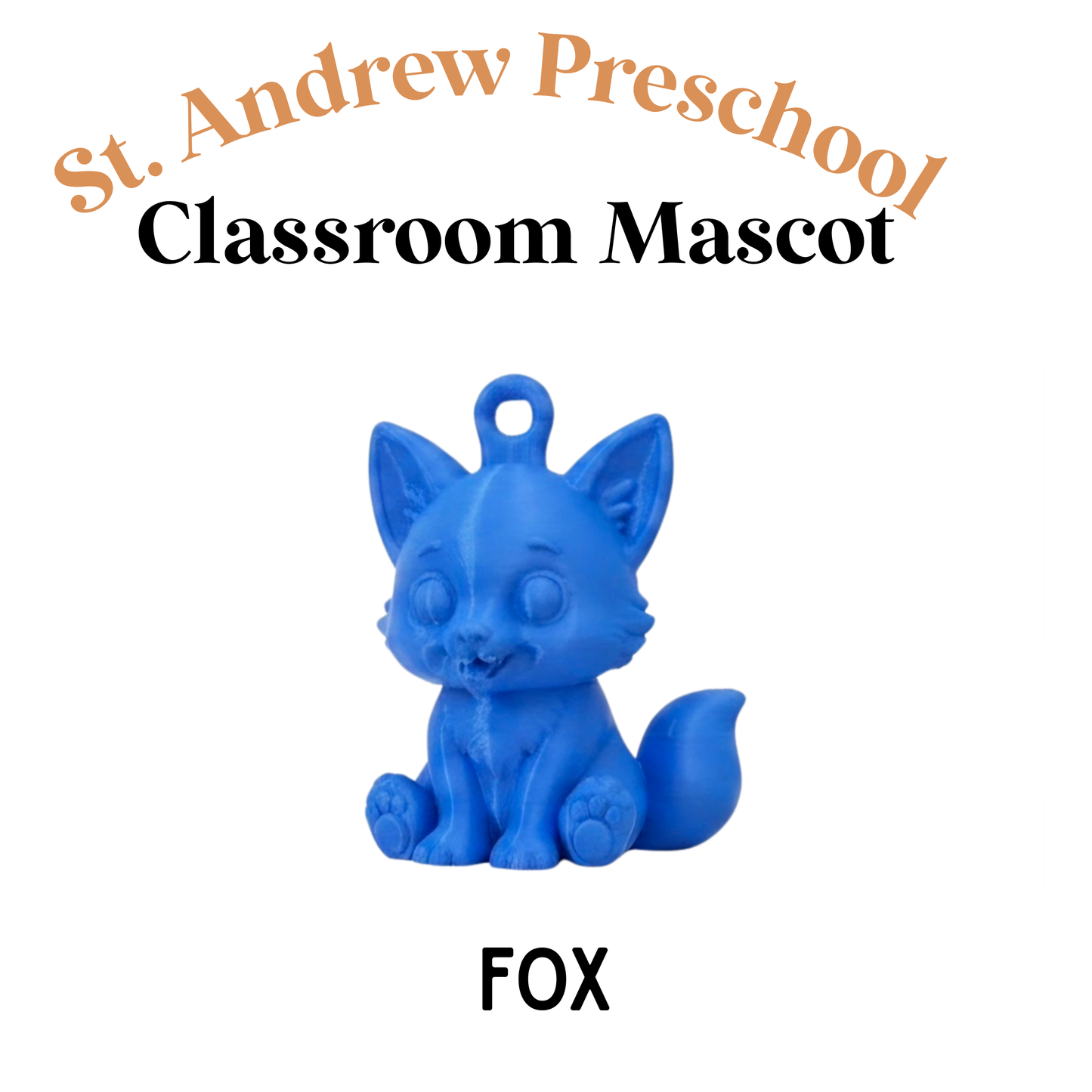 CLASSROOM MASCOT KEYCHAINS - choice of keychain & color