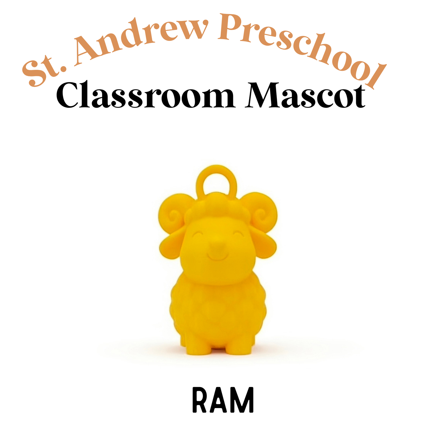 CLASSROOM MASCOT KEYCHAINS - choice of keychain & color