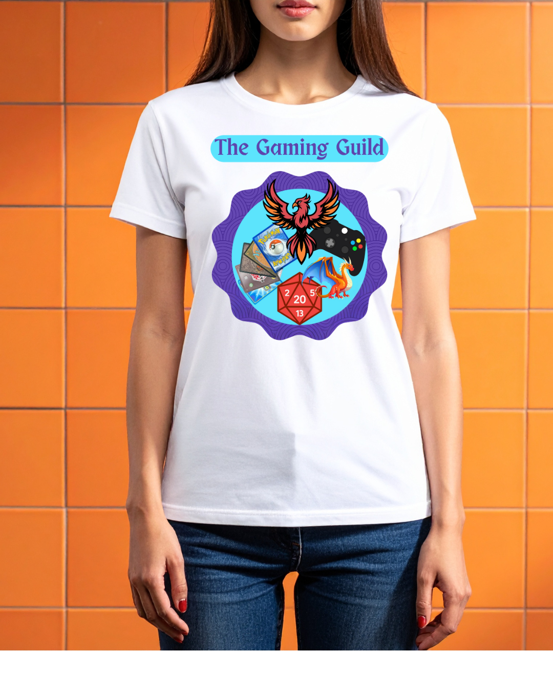 GAMING GUILD Short Sleeve WHITE  T-Shirt