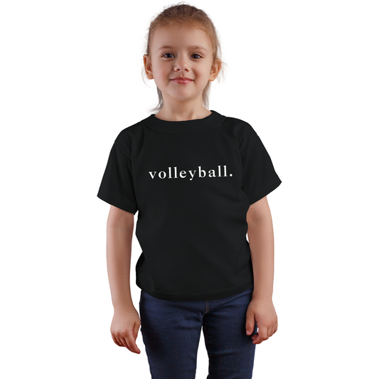 YOUTH -VOLLEYBALL. WHITE - Short Sleeve T-Shirt BLACK