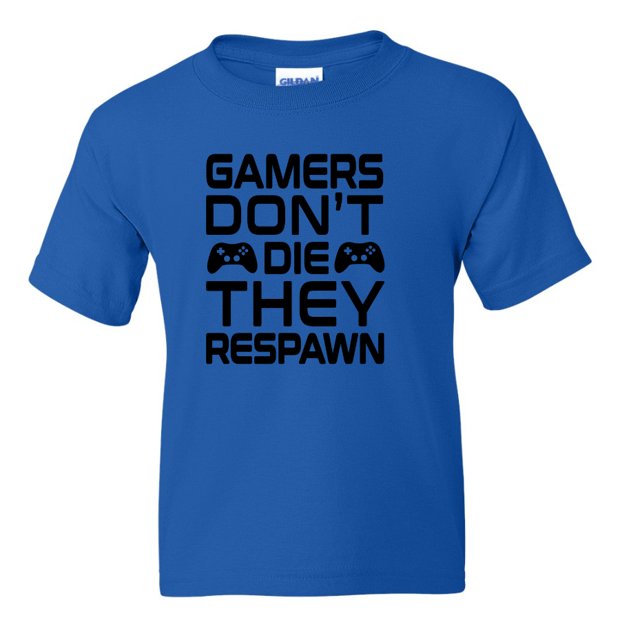 Gamers Don't Die  -  Youth Gamer T-Shirt