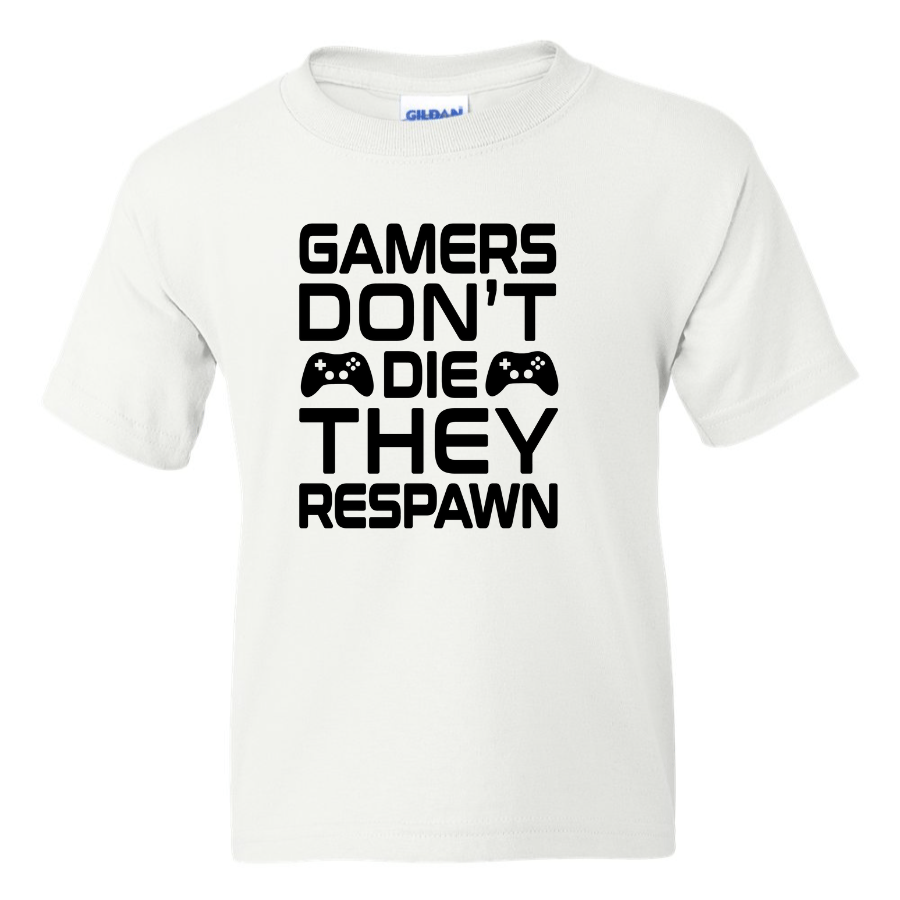 Gamers Don't Die  -  Youth Gamer T-Shirt