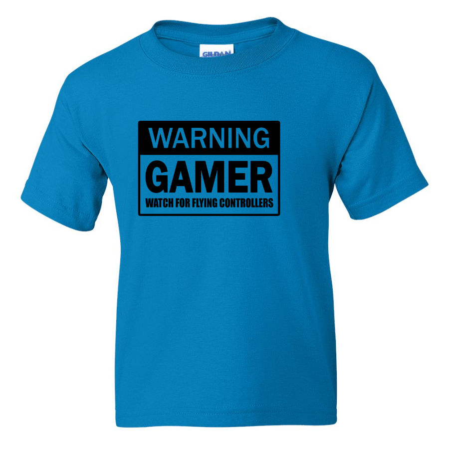 Warning Gamer -  Youth Gamer T-Shirt