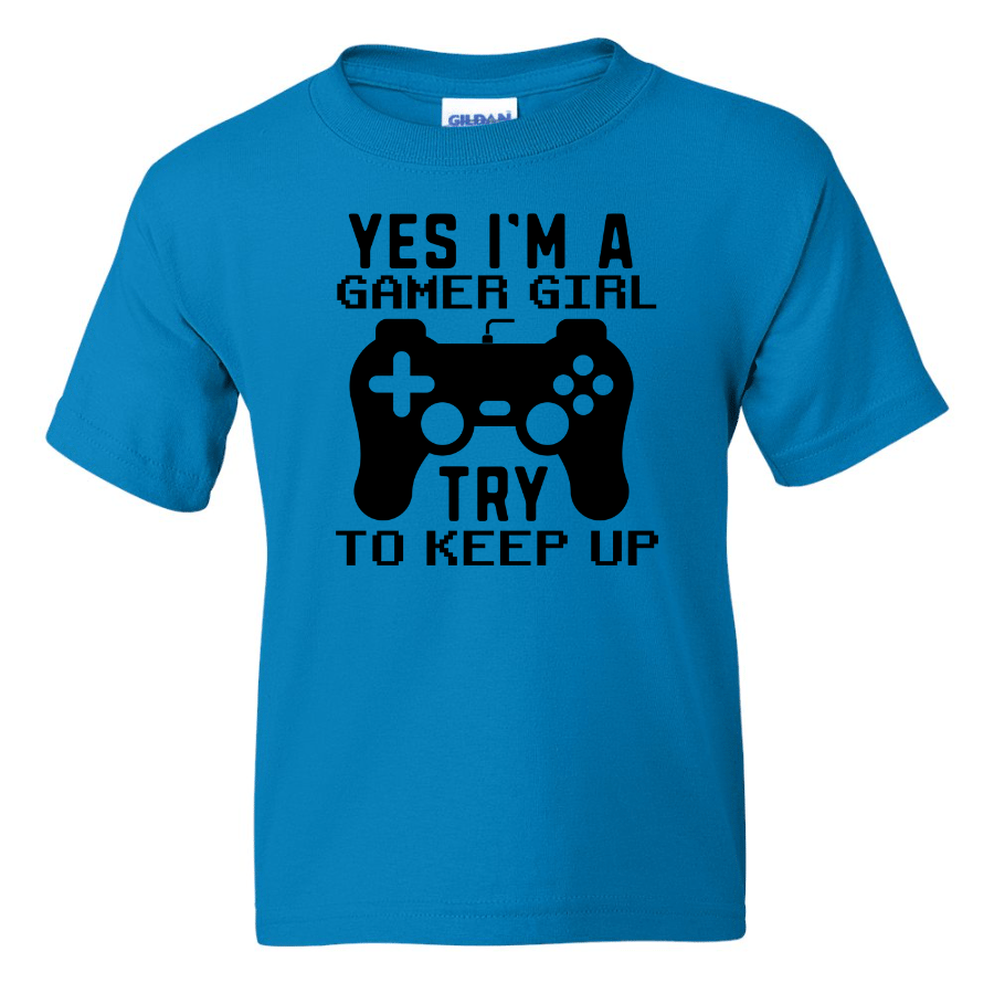 Yes I'm A Gamer Girl -  Youth Gamer T-Shirt