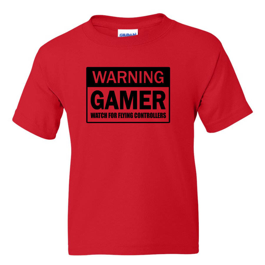 Warning Gamer -  Youth Gamer T-Shirt