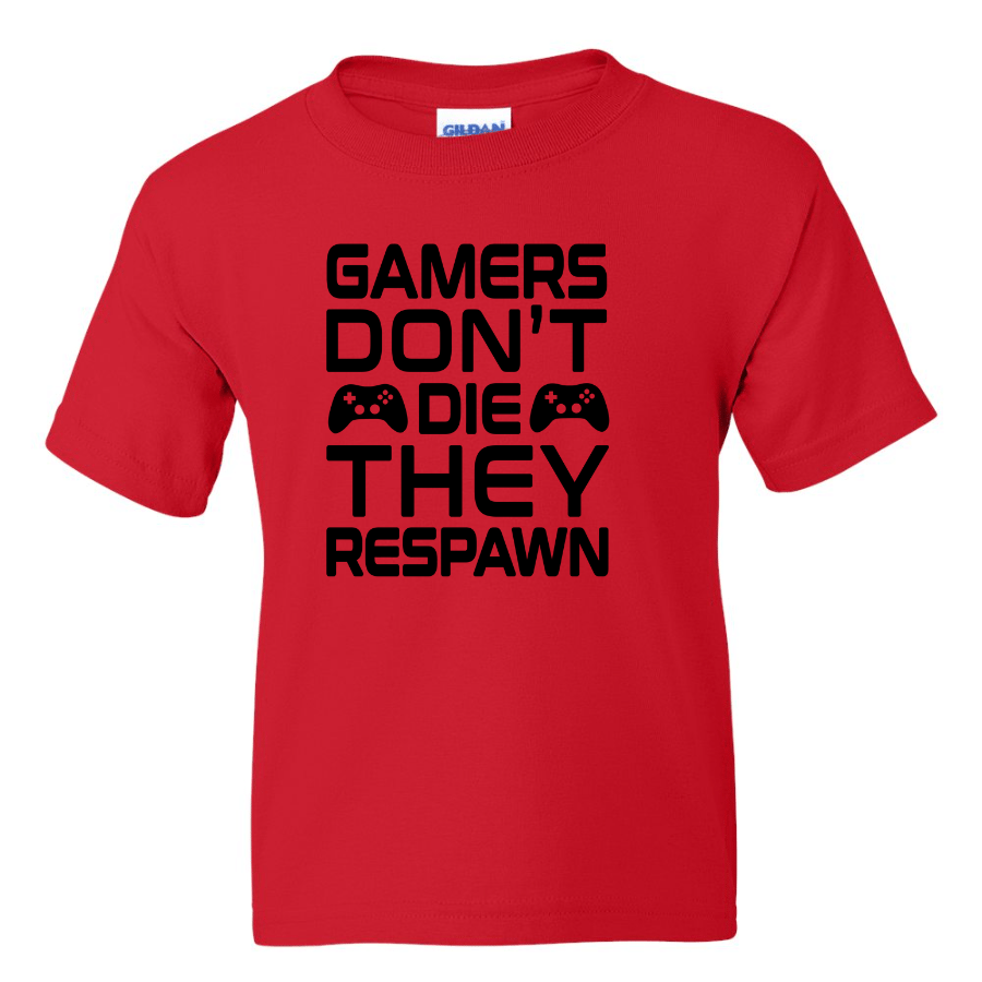 Gamers Don't Die  -  Youth Gamer T-Shirt