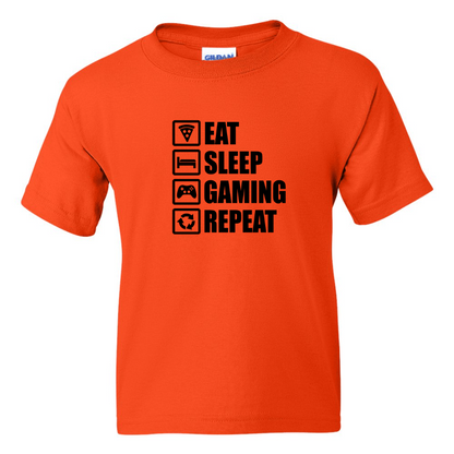 Eat Sleep Gaming Repeat -  Youth Gamer T-Shirt