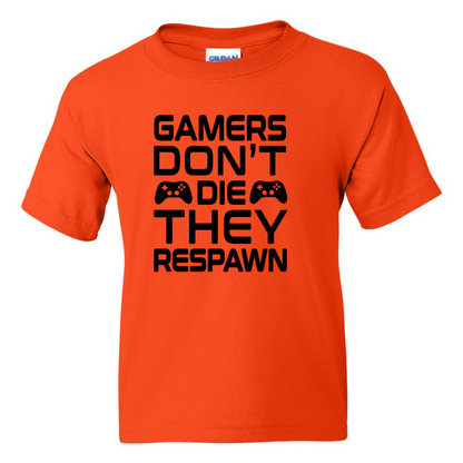 Gamers Don't Die  -  Youth Gamer T-Shirt