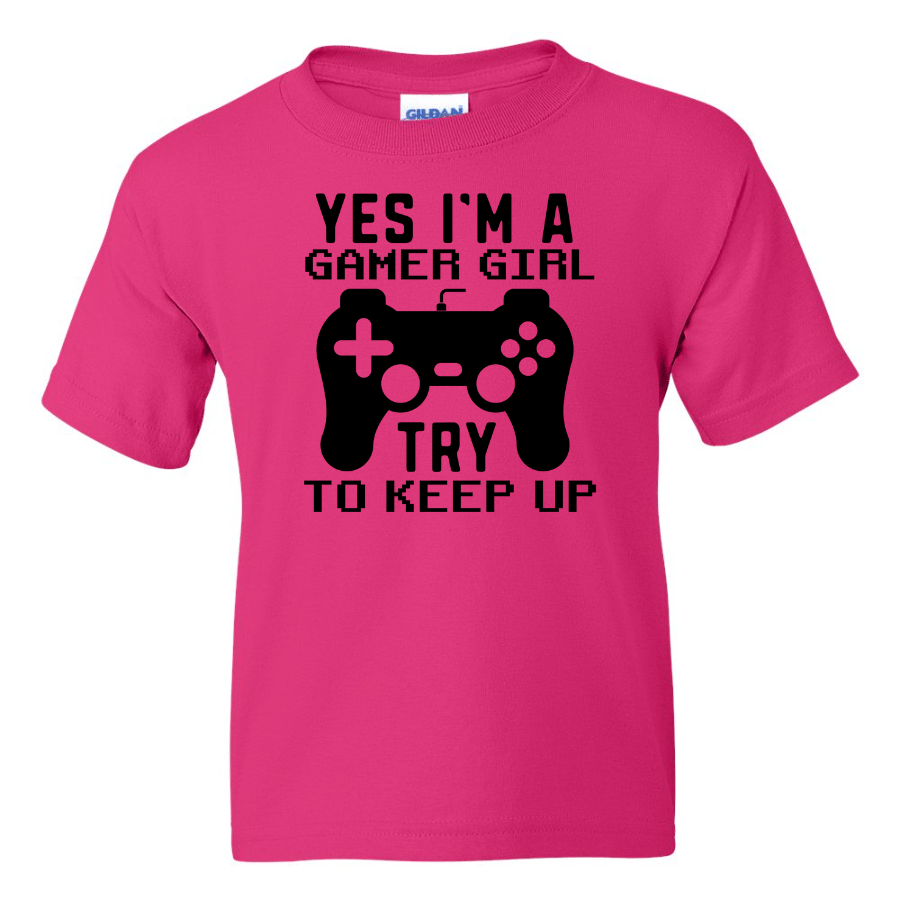 Yes I'm A Gamer Girl -  Youth Gamer T-Shirt