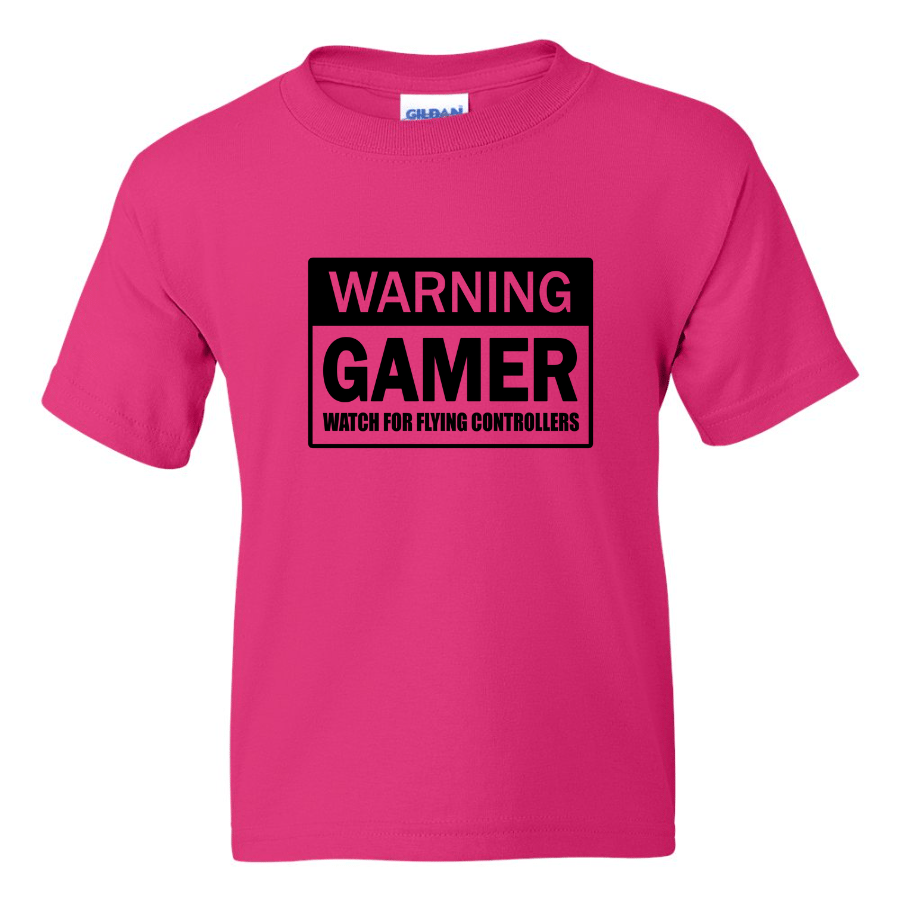 Warning Gamer -  Youth Gamer T-Shirt