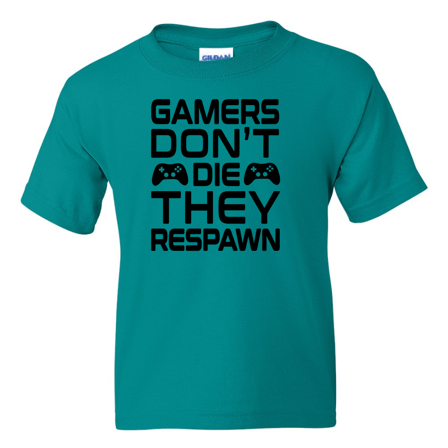 Gamers Don't Die  -  Youth Gamer T-Shirt