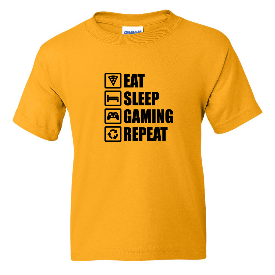 Eat Sleep Gaming Repeat -  Youth Gamer T-Shirt