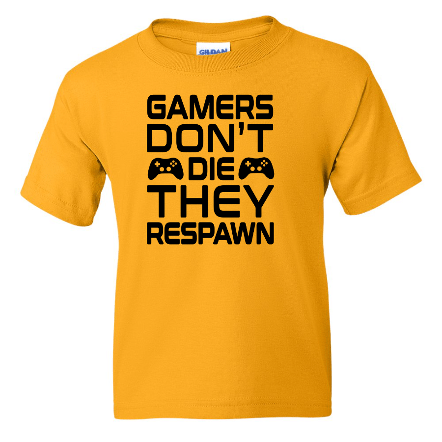 Gamers Don't Die  -  Youth Gamer T-Shirt