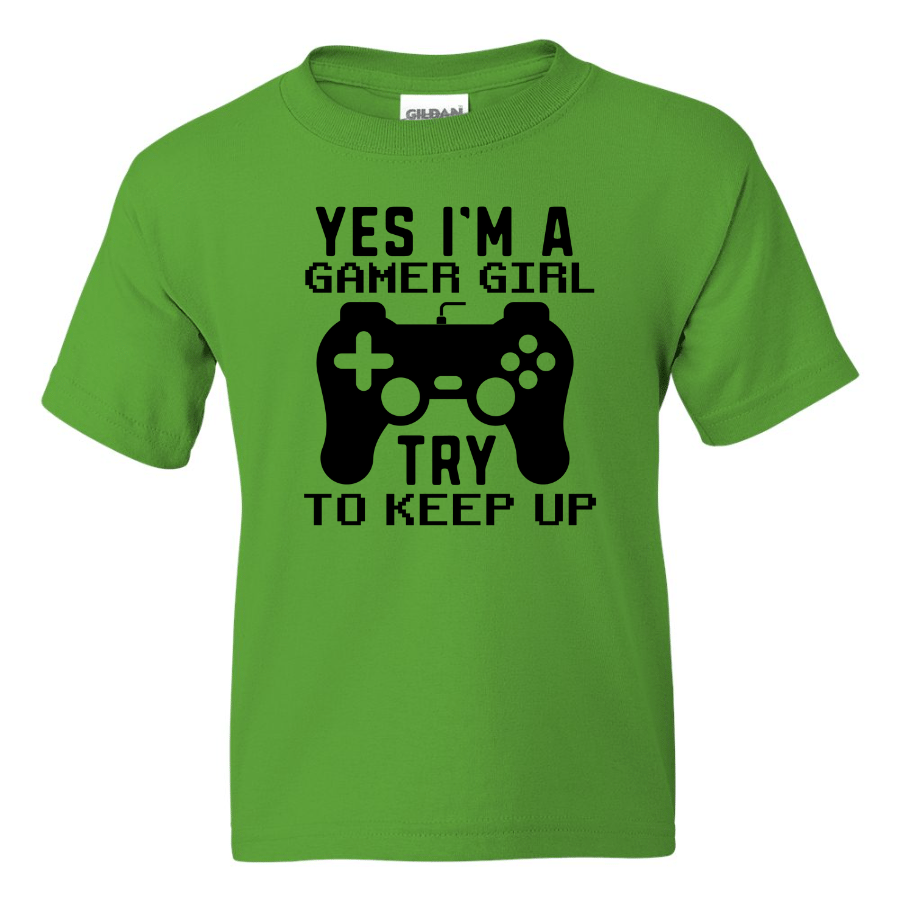 Yes I'm A Gamer Girl -  Youth Gamer T-Shirt