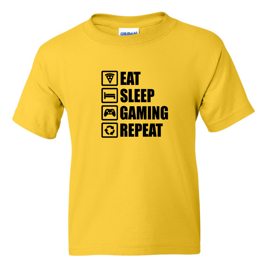 Eat Sleep Gaming Repeat -  Youth Gamer T-Shirt