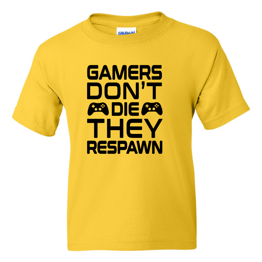 Gamers Don't Die  -  Youth Gamer T-Shirt