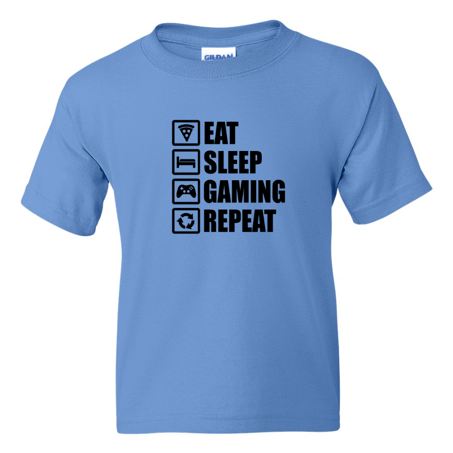 Eat Sleep Gaming Repeat -  Youth Gamer T-Shirt