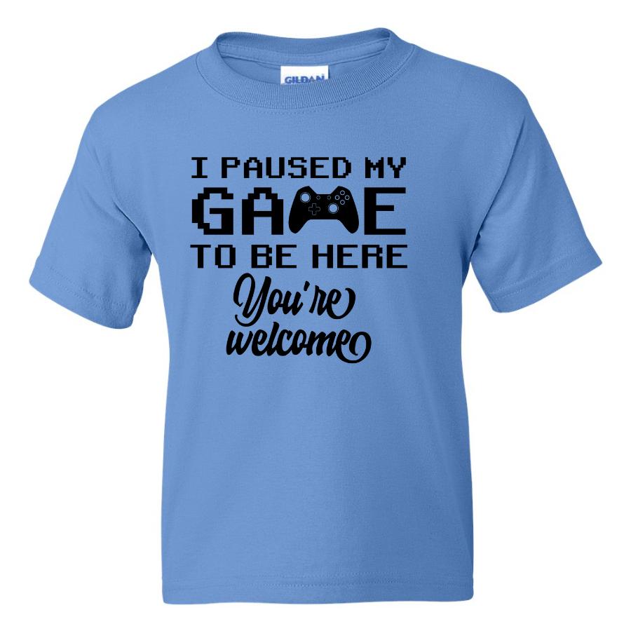 I Paused My Game -  Youth Gamer T-Shirt