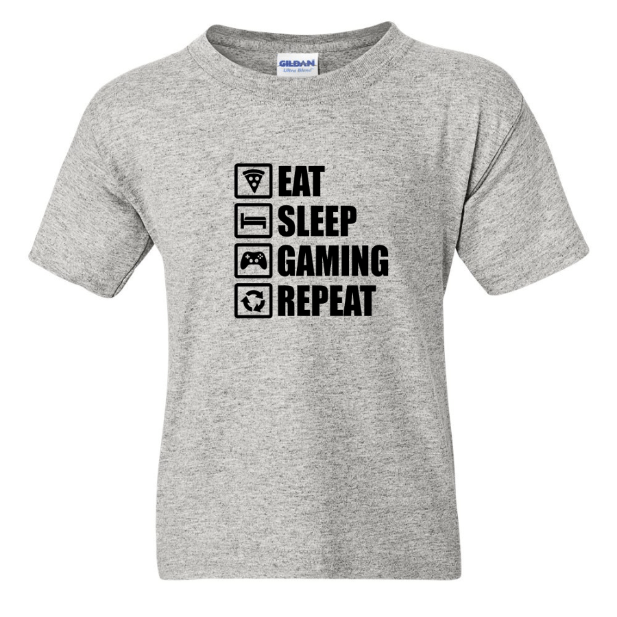 Eat Sleep Gaming Repeat -  Youth Gamer T-Shirt