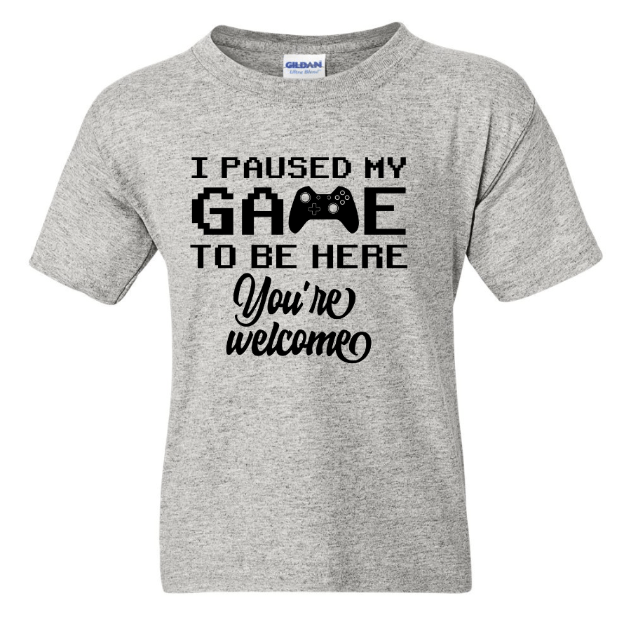 I Paused My Game -  Youth Gamer T-Shirt